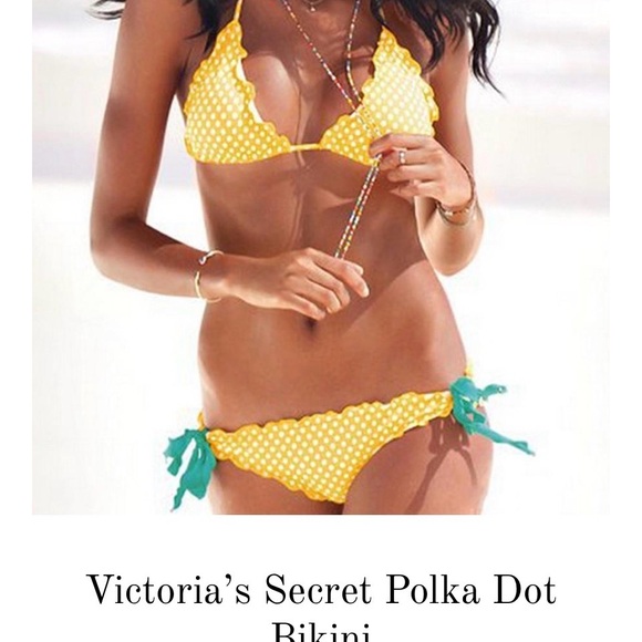 Victoria's Secret Yellow Polka Dot Bikini - Picture 5 of 5